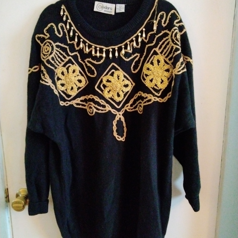 Cedars sweater, vintage, size 1X